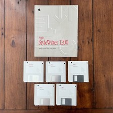 Apple StyleWriter 1200 Printer Macintosh Mac Software Floppy 5 Disks With Manual