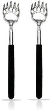 2PCS Back Scratchers, Bear Claw Back Scratcher Extendable Metal Retractable Tele