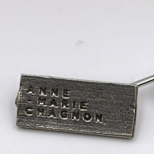 Anne-Marie Chagnon Canada Silver & Gold Tone Modernist Long Necklace 37" - Picture 12 of 15