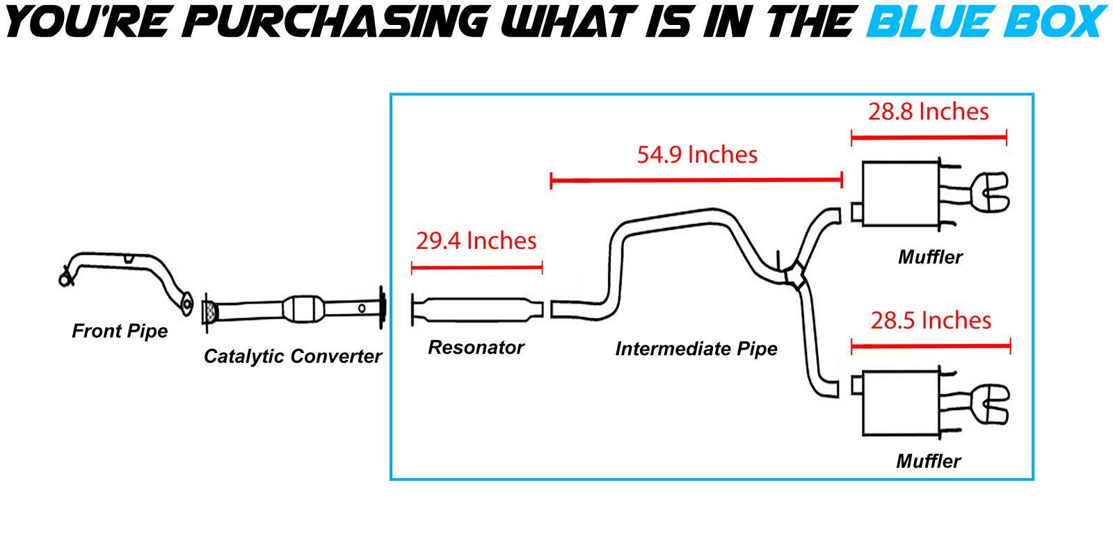 Int Resonator pipe Exhaust Muffler fits 20032008 Pontiac Grand Prix 3