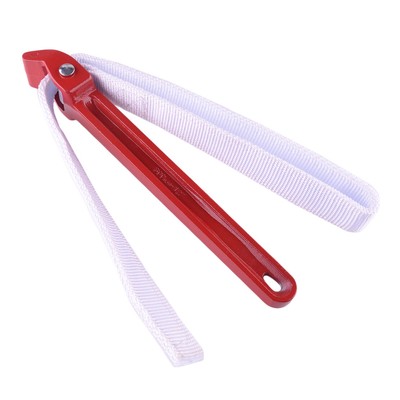1Pcs Oil Filter Open Strap Wrench 12'' Handle Adjustable Nylon Strap Pipe Wrench