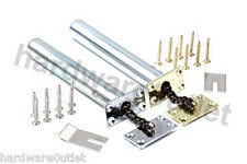 SPRING CHAIN DOOR CLOSER Concealed Fixing Brass or Silver Finish Adjustable ZQ