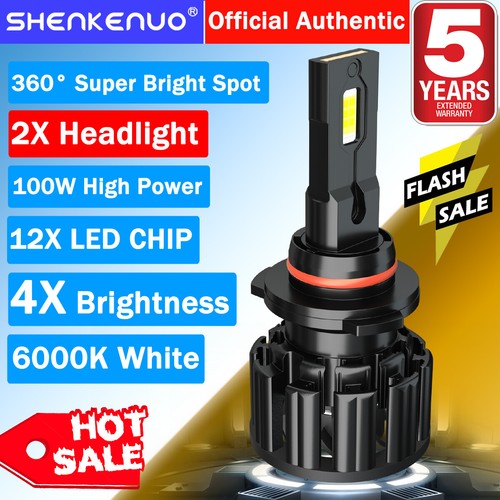 For Dodge Charger 2016-2019 White 2X 9005 LED Headlights Bulbs High Low Beam F15