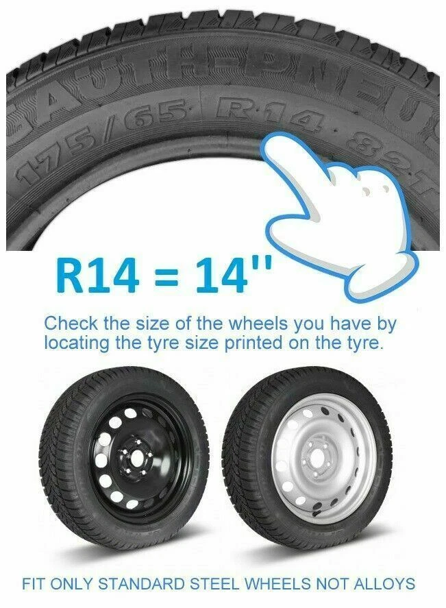 Wheel Trim Cover Chromia 14" To Fit Audi Q3 Black Carbon Set Of 4 - Image 4 of 4