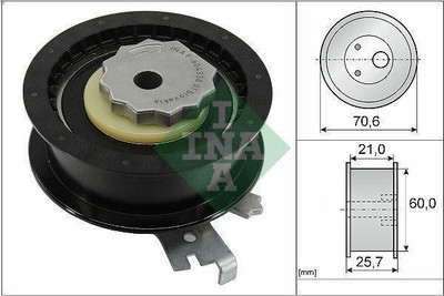 Tensioner pulley, toothed belt INA 531 0882 10