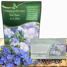 1 LB Blue Flax Wildflower Seeds For Planting Outdoors | Linum Perenne Seed