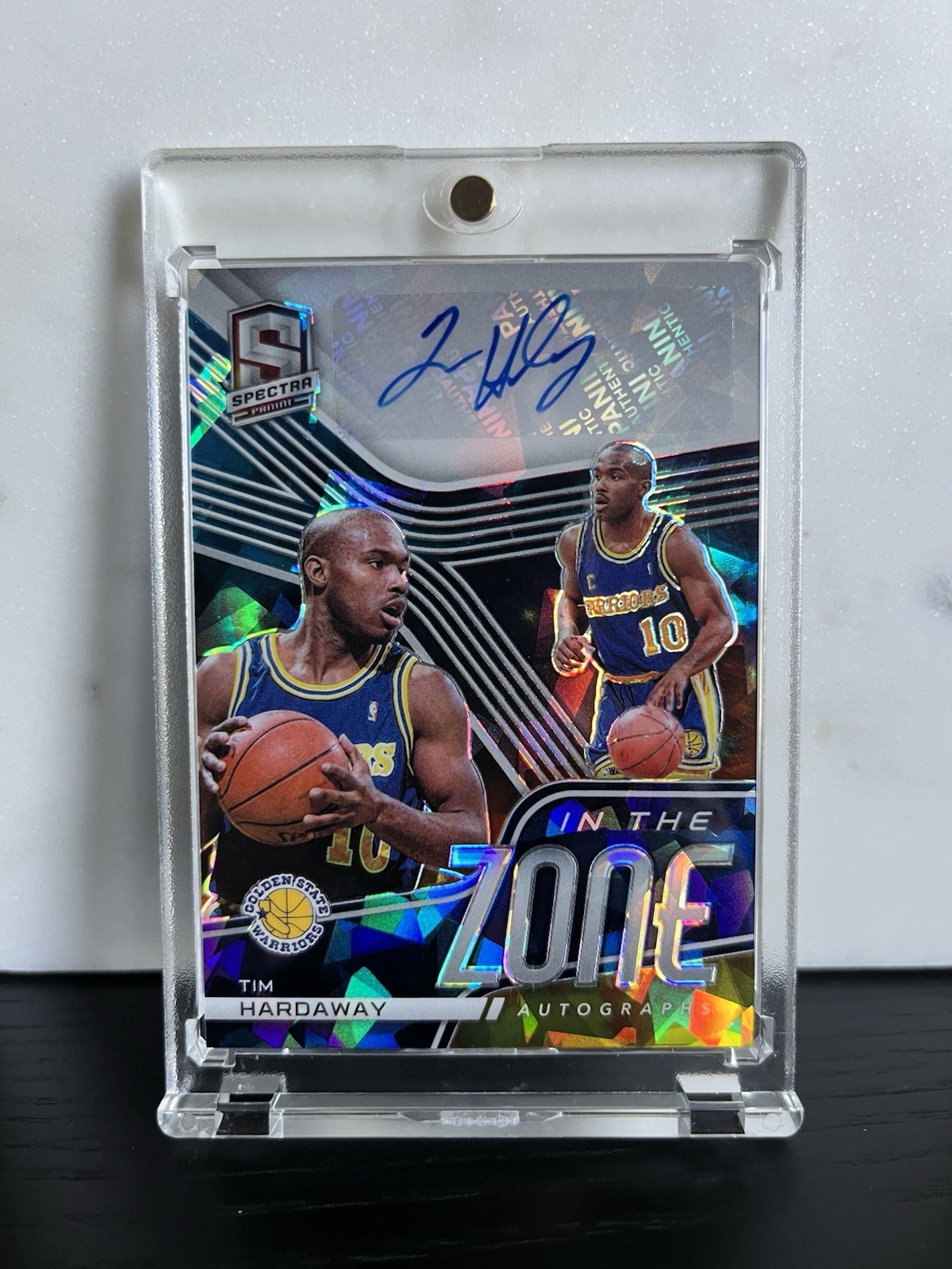 2020-21 Spectra - Tim hardaway In The Zone Auto /35 Warriors HOF