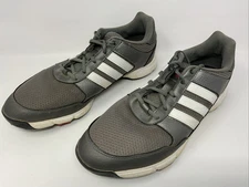 Adidas Mens Golf Shoes 12 Gray White Red Soft Spike Sneakers Laces Softspikes