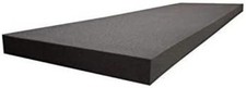 GoTo 1"x24"x72" Black Upholstery Foam Sheet - 1.8 Density, Firm 44 ILD