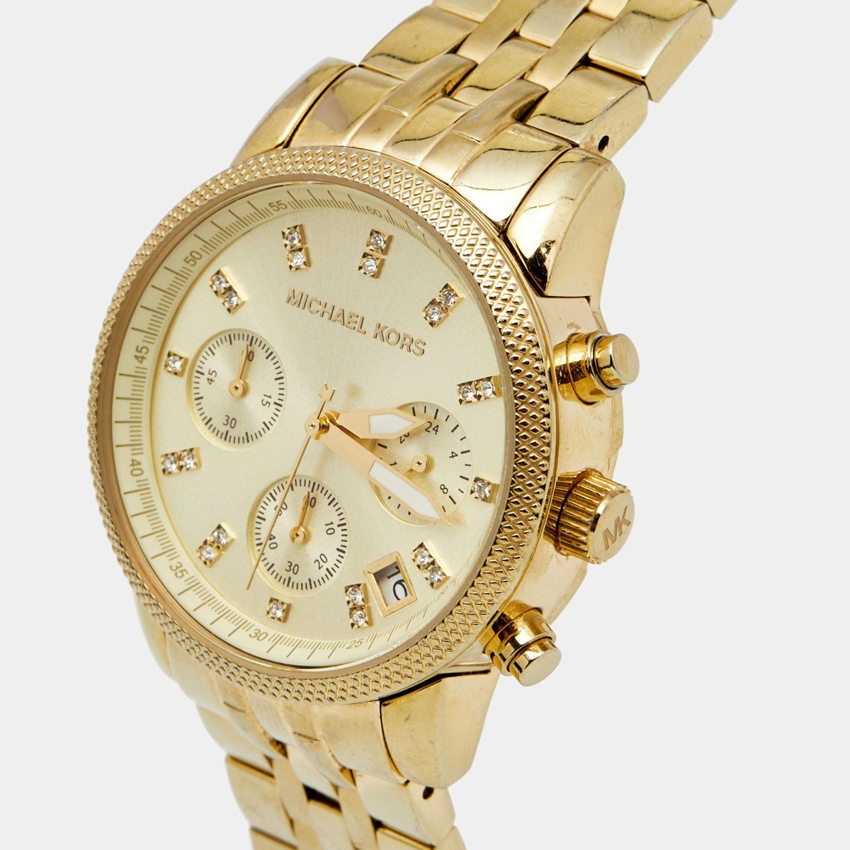 特別価格！Michael Kors Gabbi gold/silver  Glitz 腕時計 NEW Michael Kors Oversized Layton Gold Glitz Crystal Women's