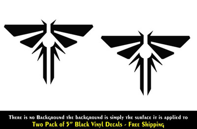 Last of Us Firefly Two 5'' Black Vinyl Decal Car Truck Windows laptop notebook