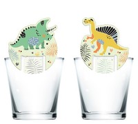 Folat 68310 Glasmarker Dino Roars-6 StüCk, Mehrfarben