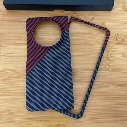 Luxury Fibre PU Leather Hybrid Back Case and Side Frame Cover For HONOR Magic V5 - Picture 20 of 22