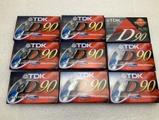 Lot of 9 TDK D90 Blank Audio Cassette Tapes Type I High Output NEW SEALED