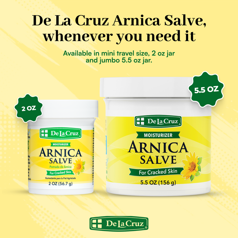De La Cruz Arnica Salve For Cracked Skin – Travel Size 0.21 OZ – Made In USA, Vegan & Cruelty-Free