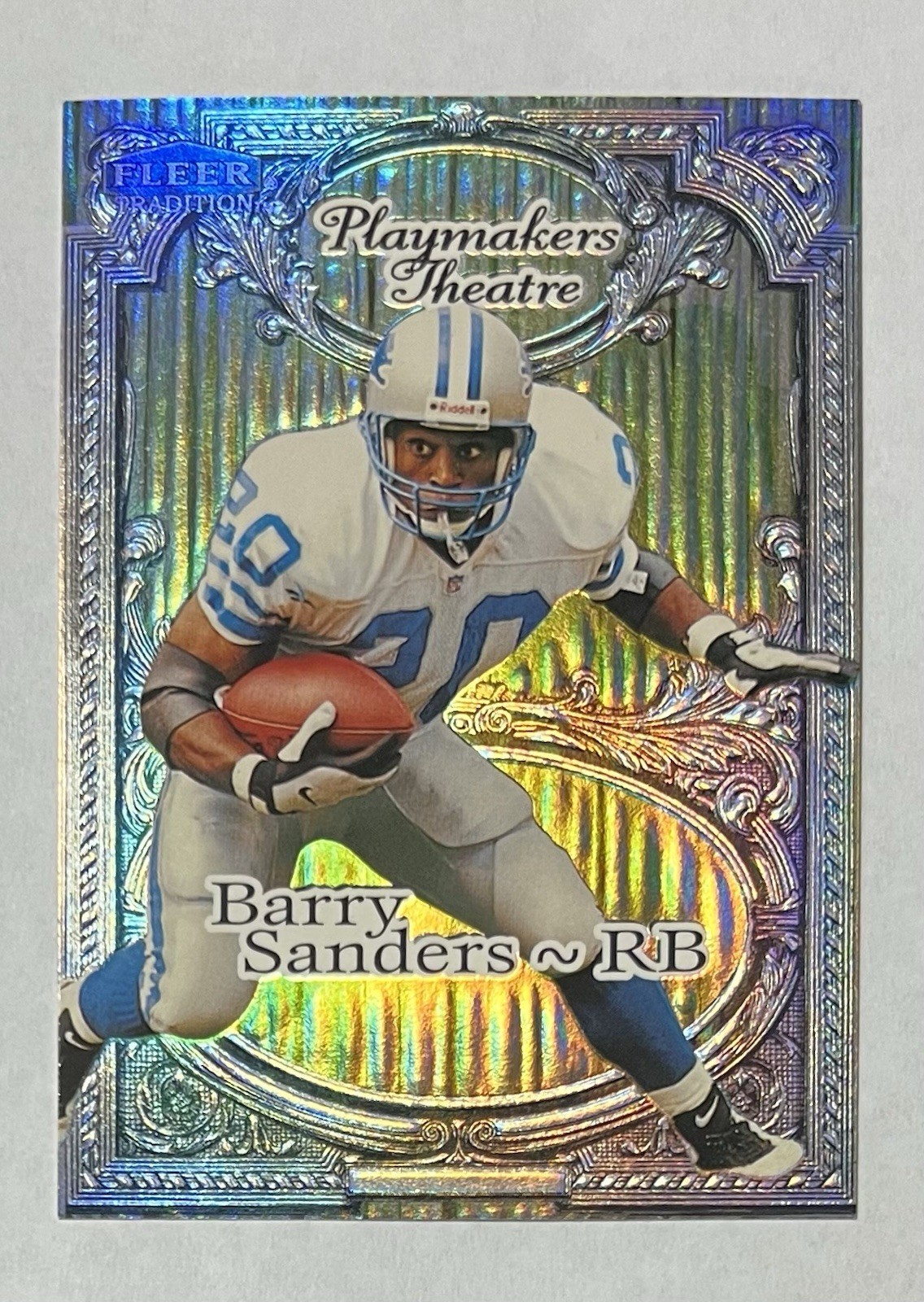 BARRY SANDERS 1998 Fleer Tradition PLAYMAKERS THEATRE Card #13 PT - 061/100