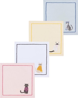 Jubilee Feline Fine Cat Cocktail Napkins Set of 4