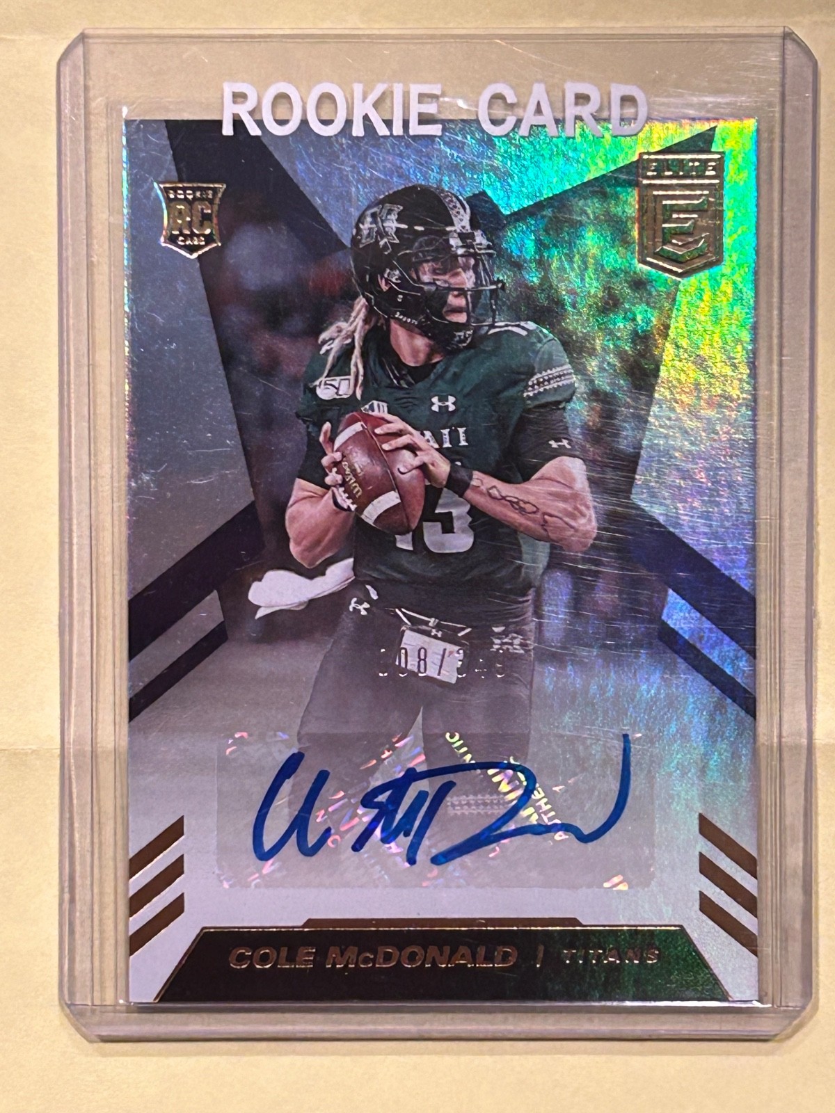 Cole McDonald Panini Donruss Elite Rookie Autographs #RACM Base
