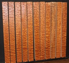 Pomelle figured sapele turning blank, 20 X 1.5 X 1.5" Heavy figure