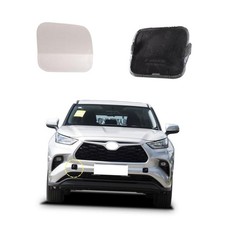 Car Front Bumper Tow Hook Cover Compatible with Silver Right Passenger Side