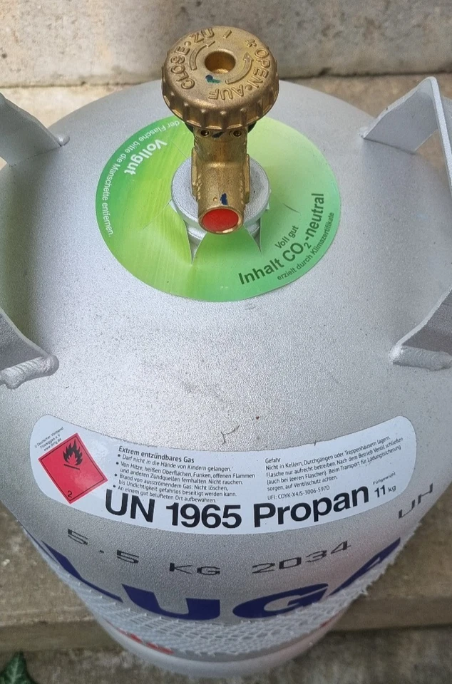 Füllung Alugas 11 kg Gasflasche Propangasflasche Camping Propangas im Tausch - Bild 3 von 4
