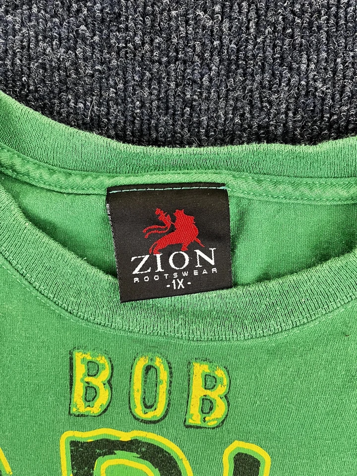 Bob Marley Shirt Mens 1X Green Kingston Jamaica Wailers Graphic Tee Reggae Music - Image 2 of 4