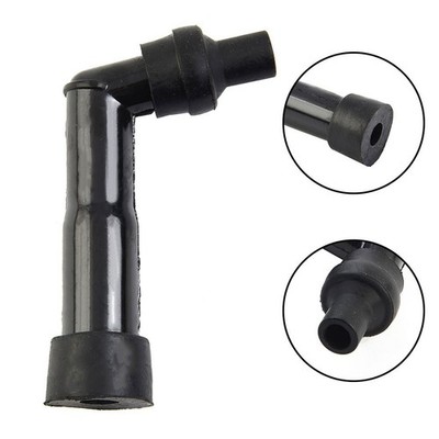 Schwarze Zündkerzenkappe / Widerstand Abdeckung 10 12mm 102 Grad #XD05F R