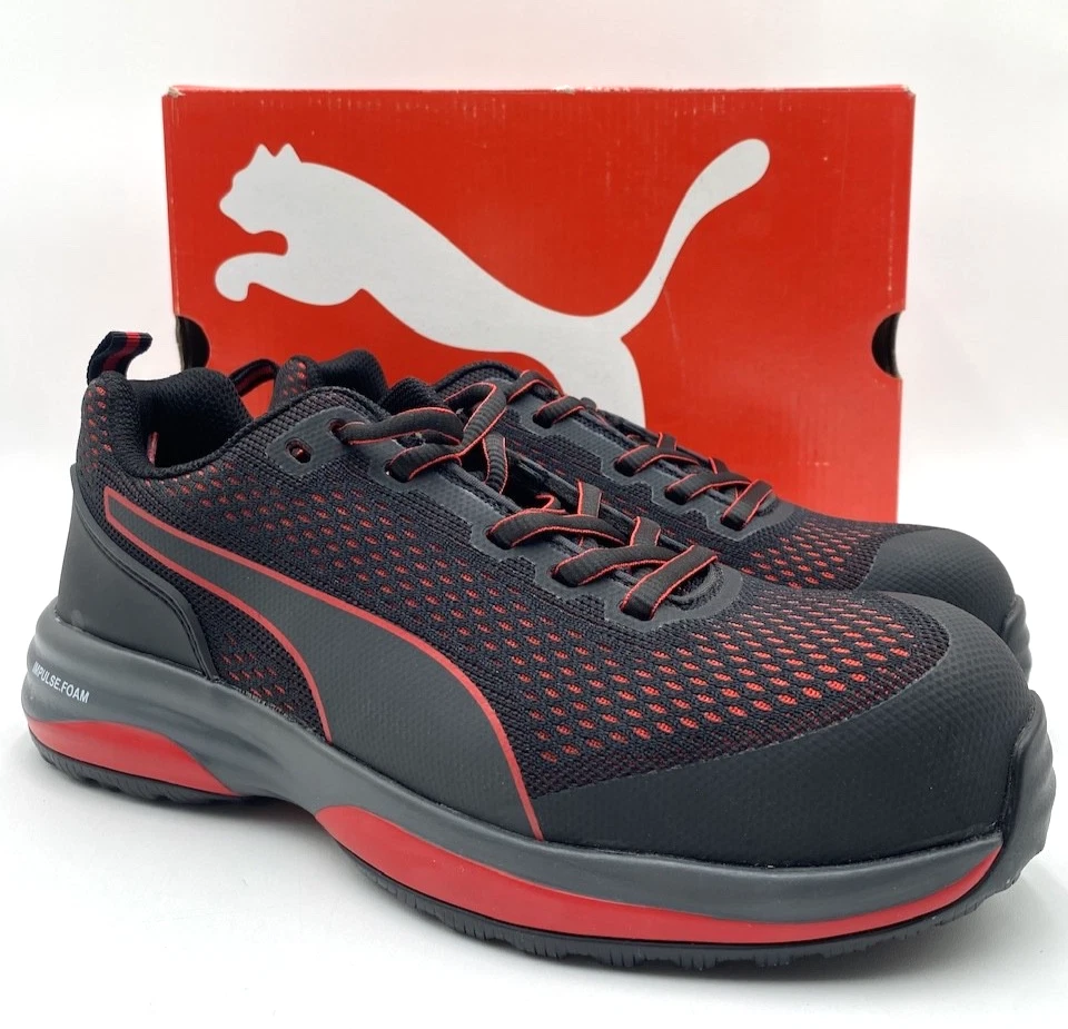 Puma SPEED Men's NEW Low-top Sneakers Black/Red Multiple Sizes