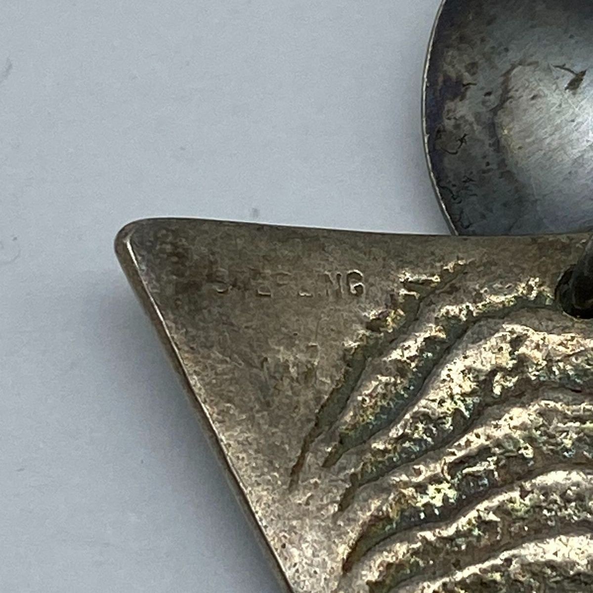 Sterling Silver Textured Dangle Earrings 15.0g - image 4