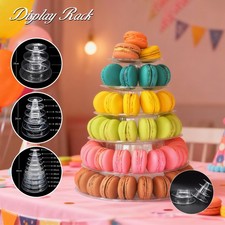 4/6/10 Tiers Transparent Macarons Tower Stand Party Cake Display Rack