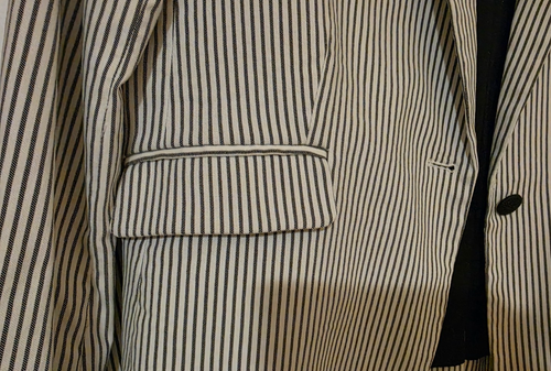 Blazer donna rosa viola LG nero bianco gessato foderato bottoni giacca elasticizzata BELLO - Foto 6 di 11