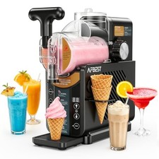 Slushie Machine for Home, 2-in-1 Slushy Soft Serve Ice Cream Shadow Black