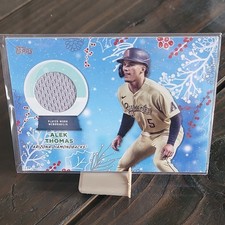 2023 Topps Holiday Relic Autographs Alek Thomas HARV-AT Diamondbacks Auto Card