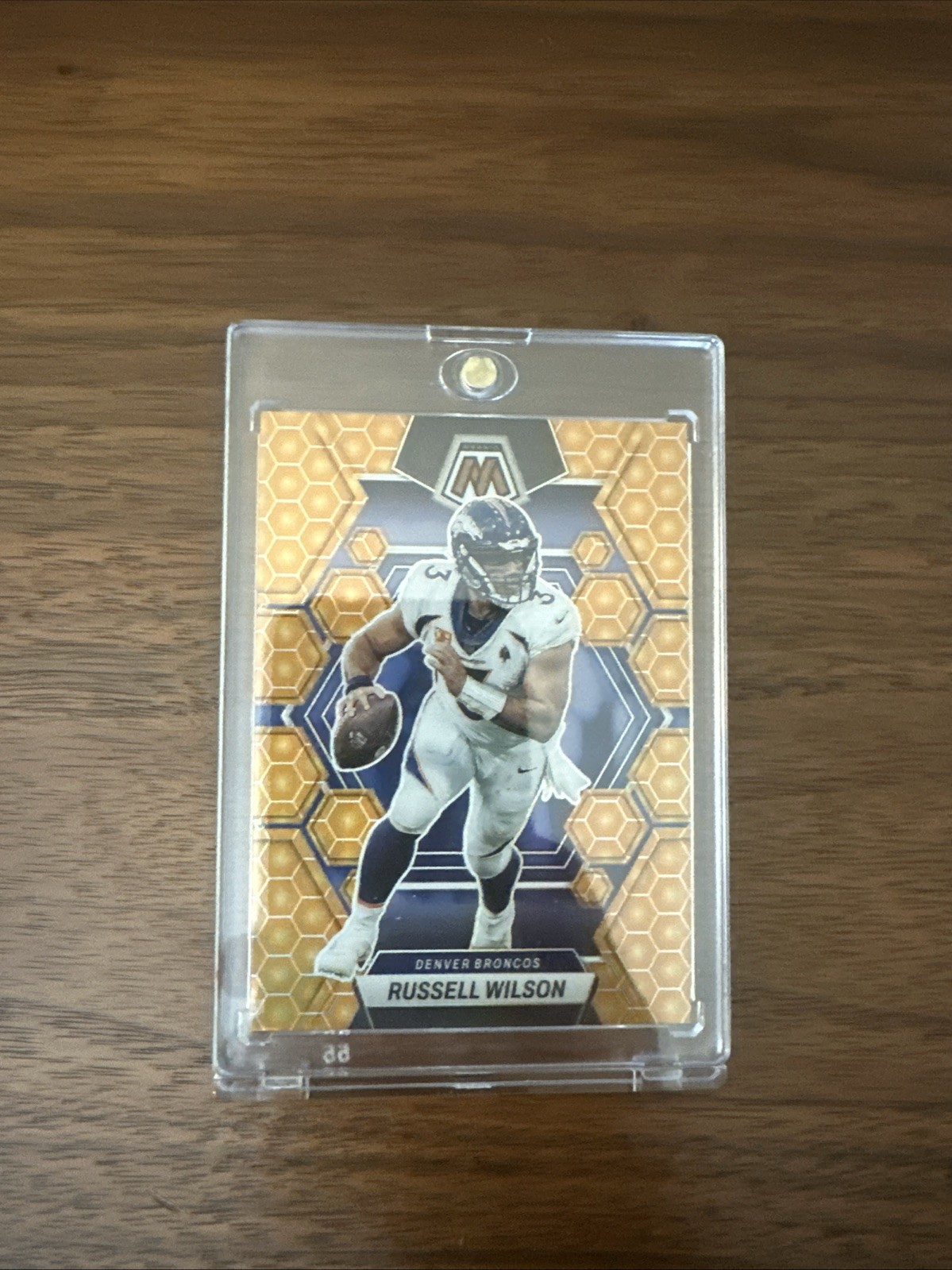 Russell Wilson 2023 Panini Mosaic Football Honeycomb SSP Case Hit #65
