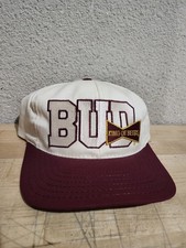 EUC BUDWEISER KING OF BEERS VINTAGE MENS SNAPBACK HAT MADE IN USA BUD LOGO