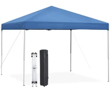 10 x 10 FT Pop Up Canopy Tent - Instant Outdoor Canopy with Wheeled Carry Bag