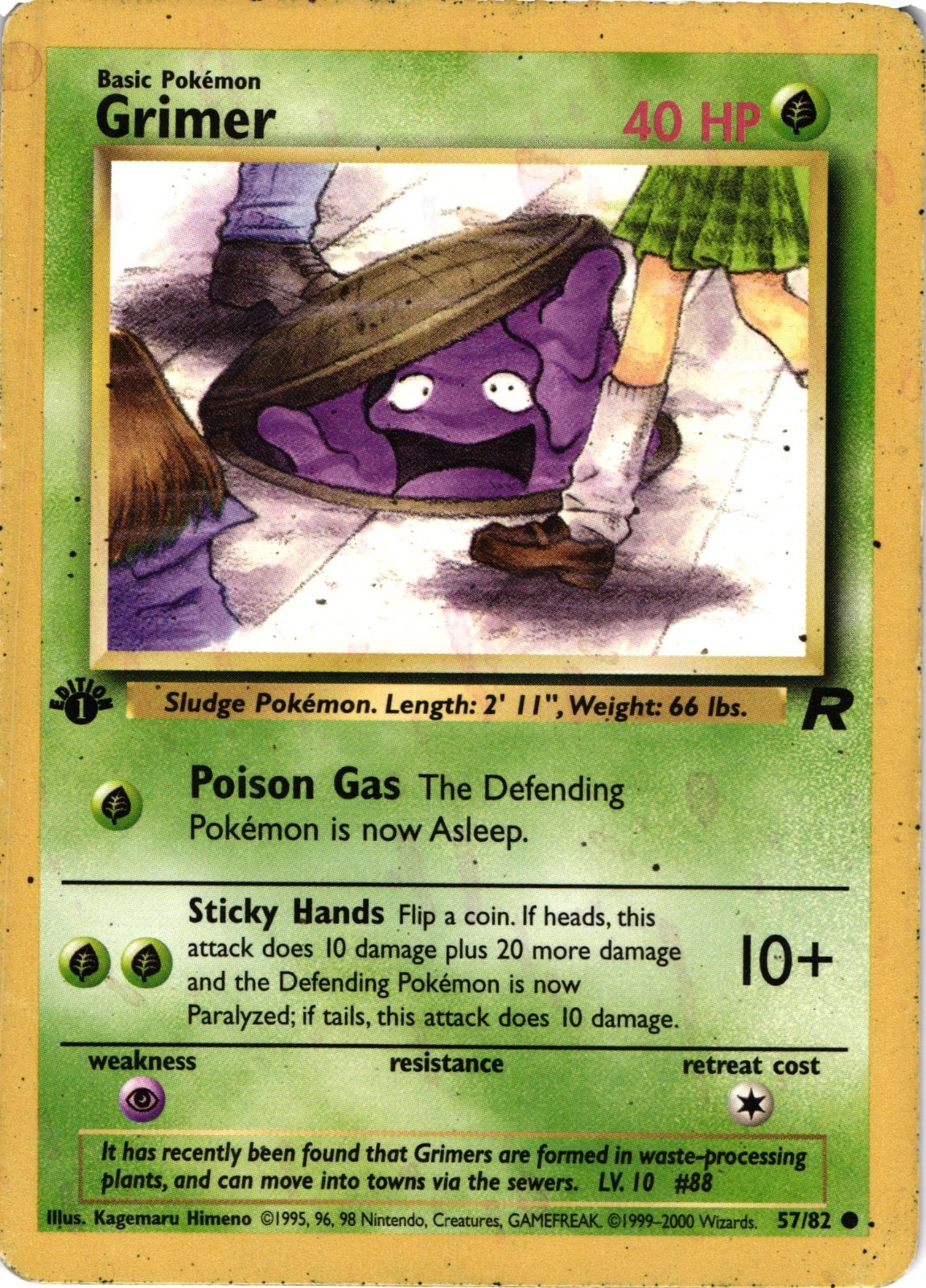 Grimer 1st Edition Common Team Rocket 57/82 DMG