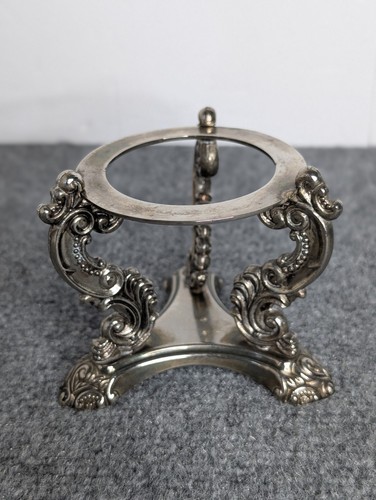 Vintage Godinger Co. Ornate Silver Art Candle Holder With Glass Candle Cup - Picture 2 of 7