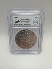1987 American Silver Eagle ICG MS70 Signed Austin Hutto President 1 oz $1 Coin