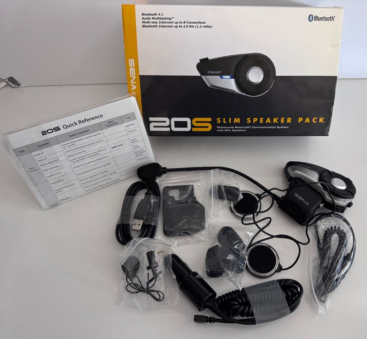 Sena 20S Slim 4.1 Speaker Pack Motorcycle Bluetooth Communication