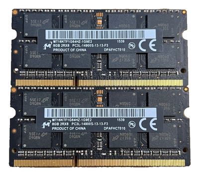 Micron 16GB (2x 8GB) MT16KTF1G64HZ-1G9E2 1866MHz RAM PC3L-14900S