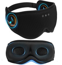 Sleep Mask with Headphones Bluetooth 5.4, 3D Eye Mask Blackout with Soft Bamb...