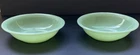 2 Vintage Fire King Jadeite Oven Ware Jane Ray 6” Cereal Bowls