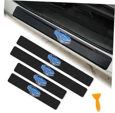 4PCS Car Door Sill Protector Carbon Fiber Scratch Resistant Sill-blue