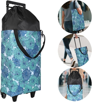 #ad Small Collapsible Shopping CartShopping Cart with WheelsFolding Portable BagW $43.29