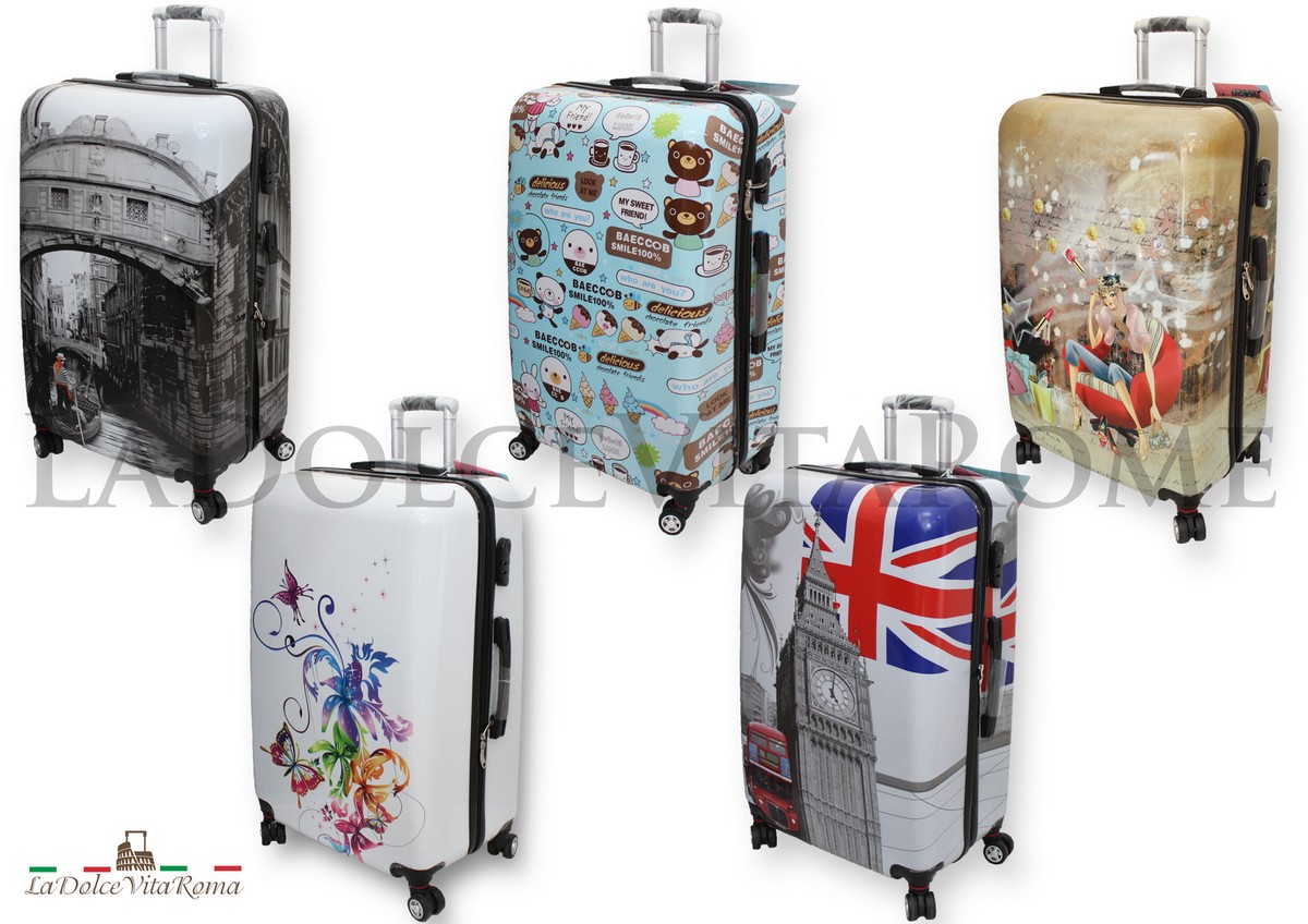 Tris Valigia Trolley Set Valigie Rigido in POLICARBONATO