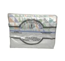 Vintage Home Concepts King Flat Sheets For 78x80 Mattress Multicolor Pastel NEW