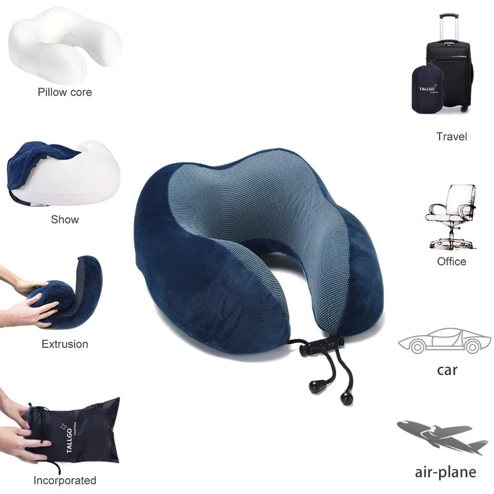 Travel Pillow, Best Memory Foam Neck Pillow Head Support Soft Pillow for Slee...