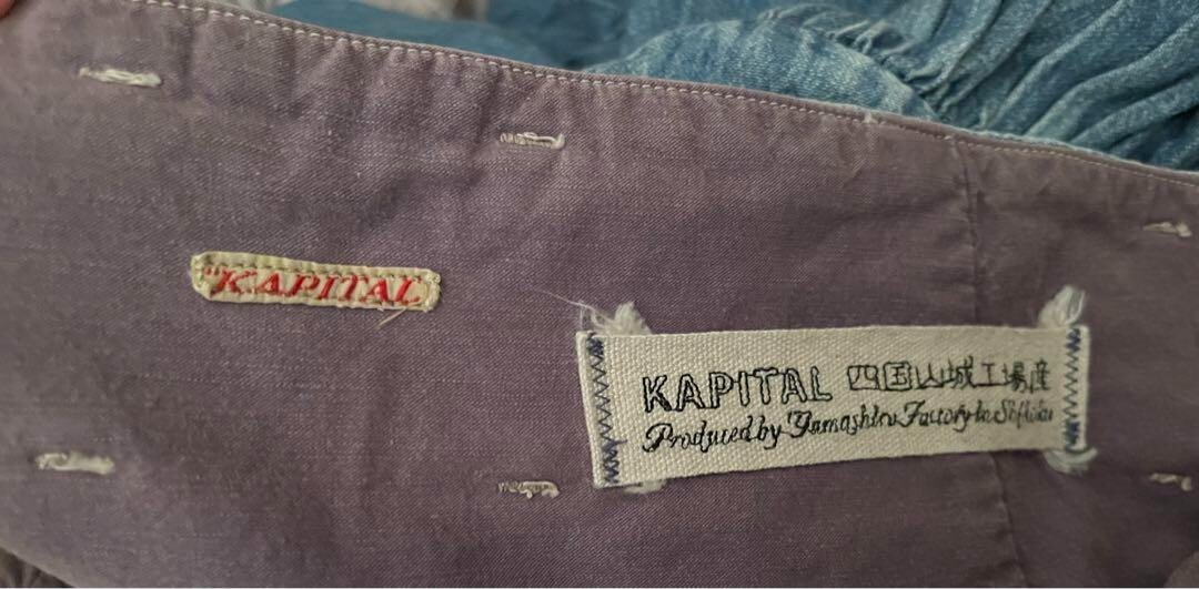 KAPITAL バルーンパンツ サイズ1 KAPITAL Balloon Pants Switchable Denim Pants Plain Blue Size