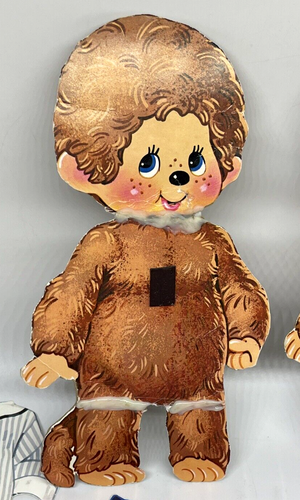 Vintage Monchhichi Paper Dolls with Clothing Magnetic 1980s - Picture 2 of 10